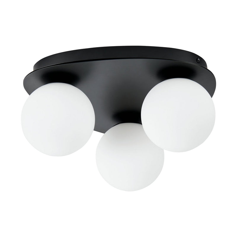 Eglo USA 207114A LED Flush Mount, Matte Black