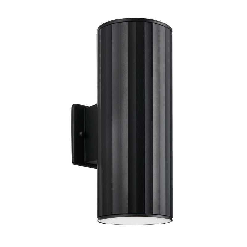 Eglo USA 207121A Two Light Exterior Wall Sconce, Black