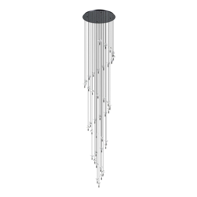 Eglo USA 390492A LED Pendant, Black Chrome
