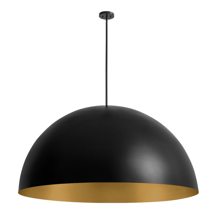 Justice Designs NSH-9848-CBGD Ten Light Pendant, Matte Black with Champagne Gold