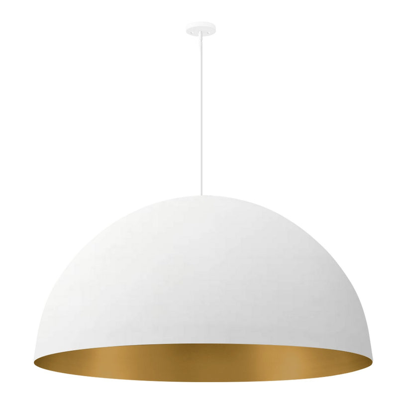 Justice Designs NSH-9848-MTGD Ten Light Pendant, Matte White with Champagne Gold