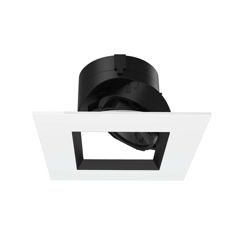 W.A.C. Lighting R2ASAT-S830-BKWT Trim with LED Light Engine, Black/White