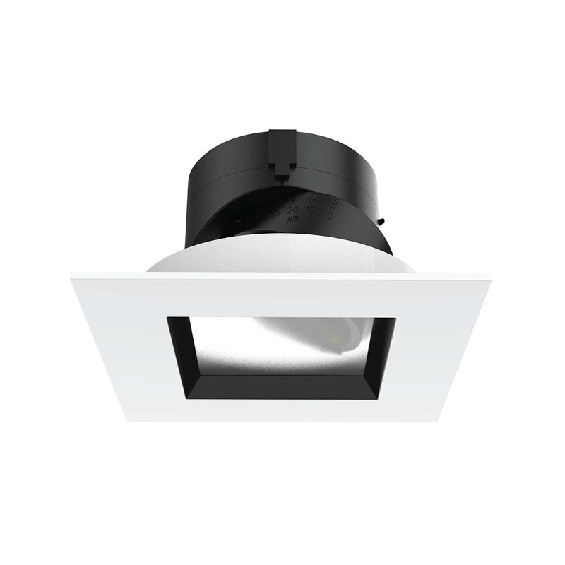 W.A.C. Lighting R2ASAT-S835-LBKWT Trim with LED Light Engine, Lensed Black/White