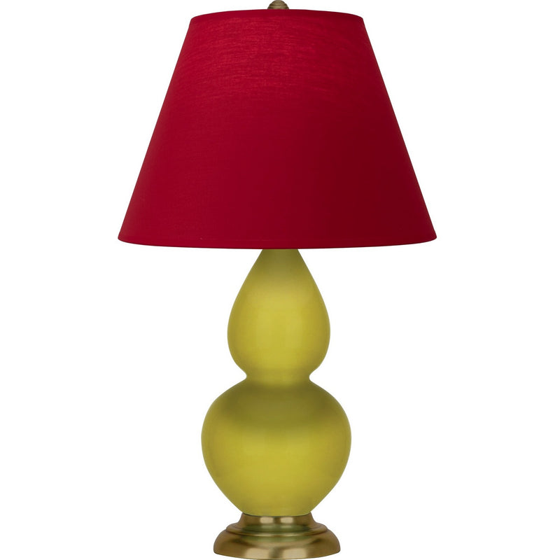 Robert Abbey CI10R One Light Accent Lamp, Citron Glazed Ceramic w/Antique Natural Brass