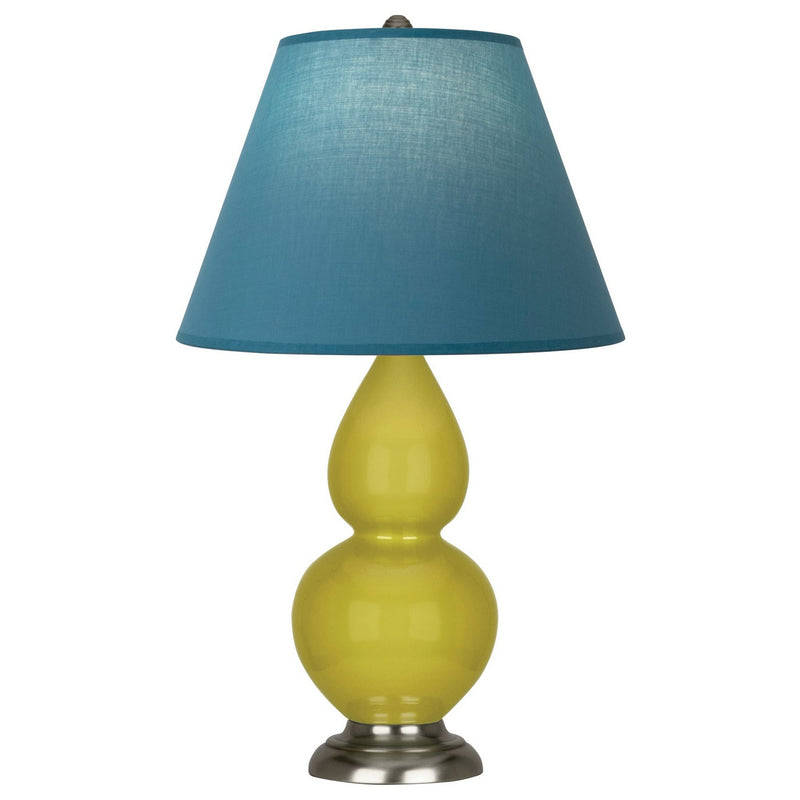 Robert Abbey CI12B One Light Accent Lamp, Citron Glazed Ceramic w/Antique Silver