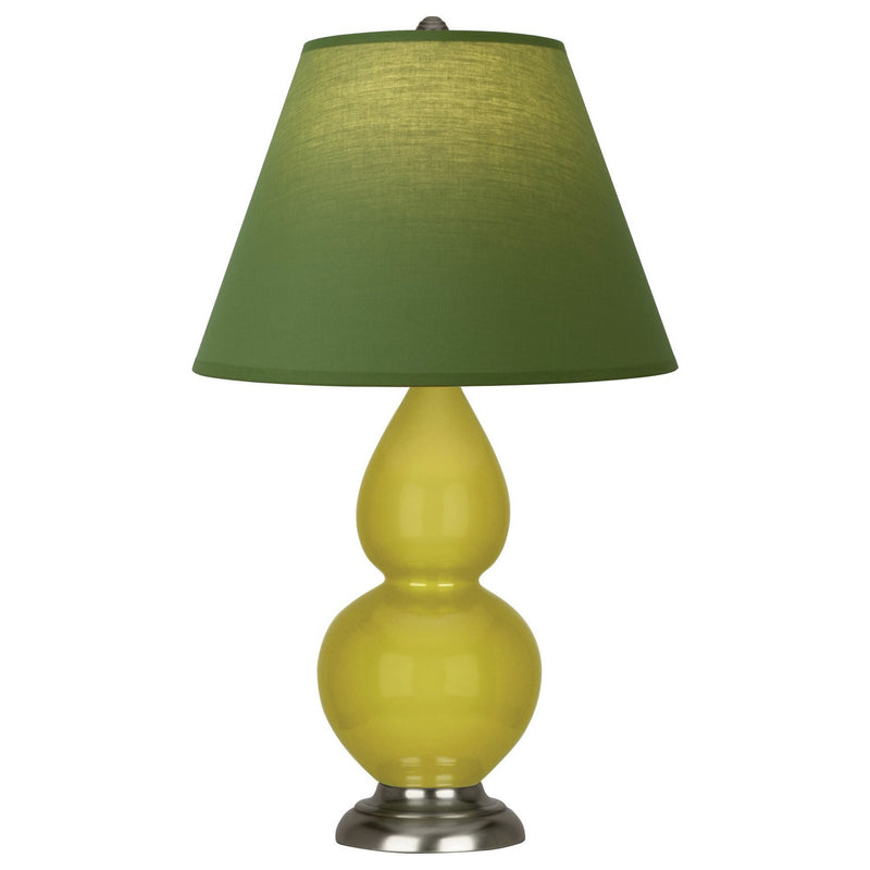 Robert Abbey CI12G One Light Accent Lamp, Citron Glazed Ceramic w/Antique Silver