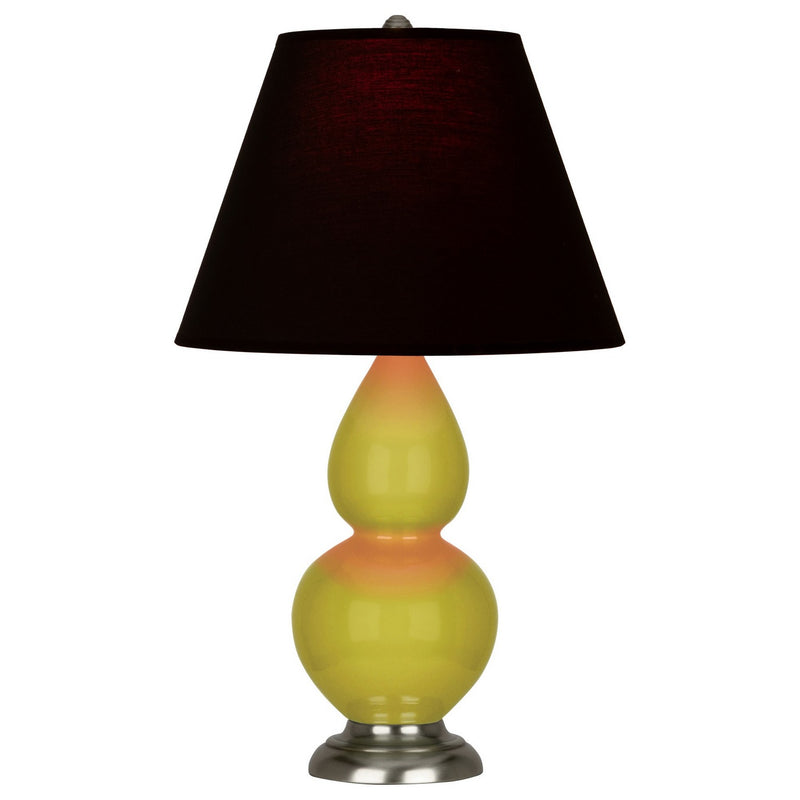 Robert Abbey CI12K One Light Accent Lamp, Citron Glazed Ceramic w/Antique Silver