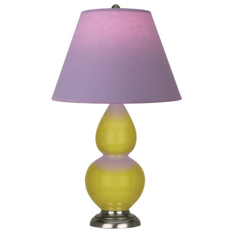 Robert Abbey CI12L One Light Accent Lamp, Citron Glazed Ceramic w/Antique Silver