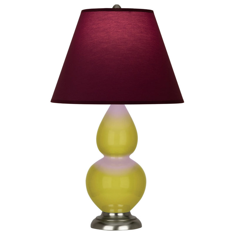 Robert Abbey CI12P One Light Accent Lamp, Citron Glazed Ceramic w/Antique Silver