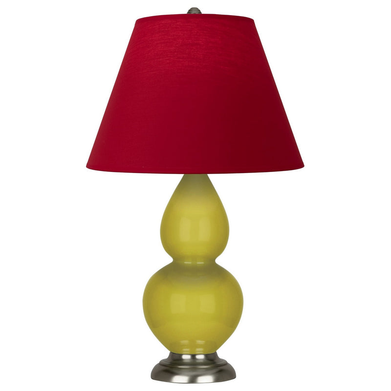Robert Abbey CI12R One Light Accent Lamp, Citron Glazed Ceramic w/Antique Silver