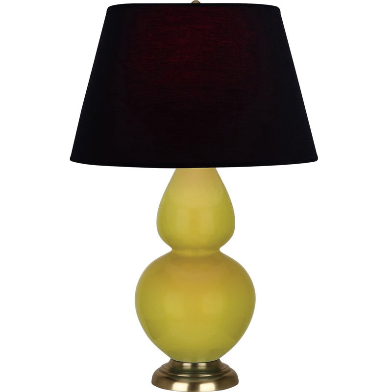 Robert Abbey CI20K One Light Table Lamp, Citron Glazed Ceramic w/Antique Natural Brass