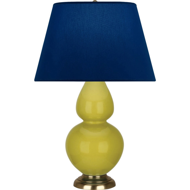 Robert Abbey CI20N One Light Table Lamp, Citron Glazed Ceramic w/Antique Natural Brass