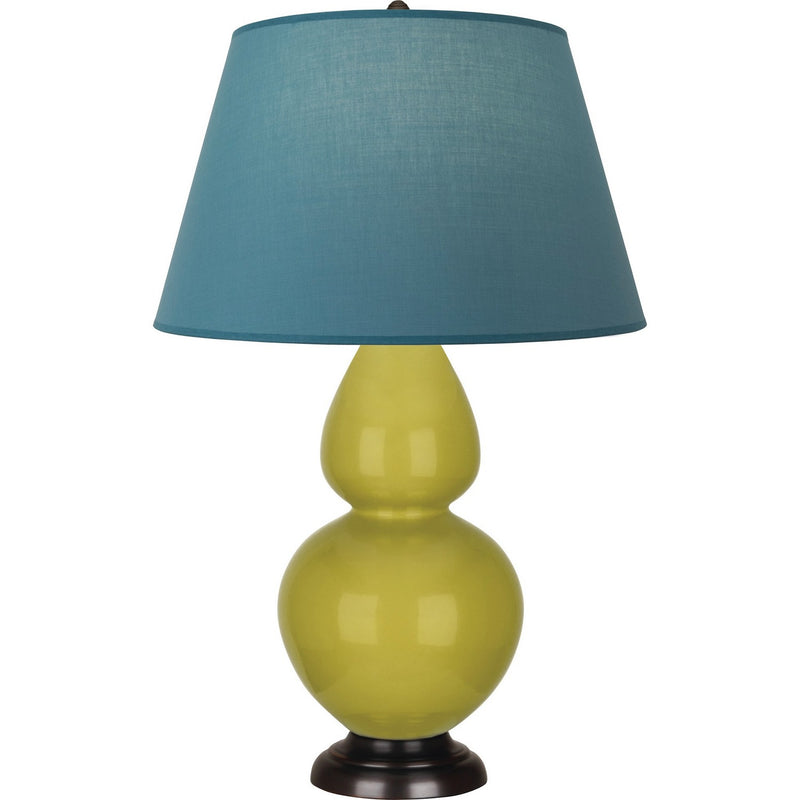 Robert Abbey CI21B One Light Table Lamp, Citron Glazed Ceramic w/Deep Patina Bronze