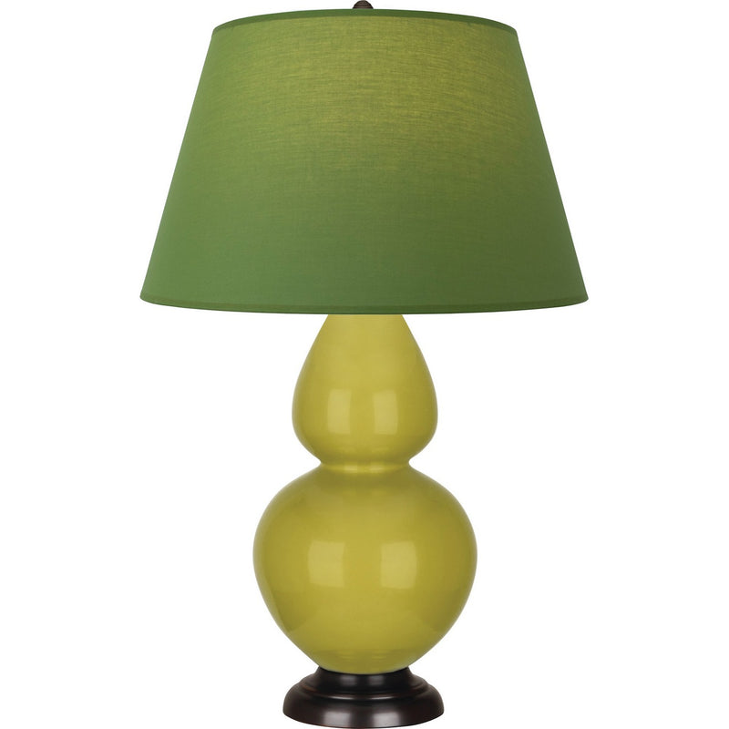 Robert Abbey CI21G One Light Table Lamp, Citron Glazed Ceramic w/Deep Patina Bronze