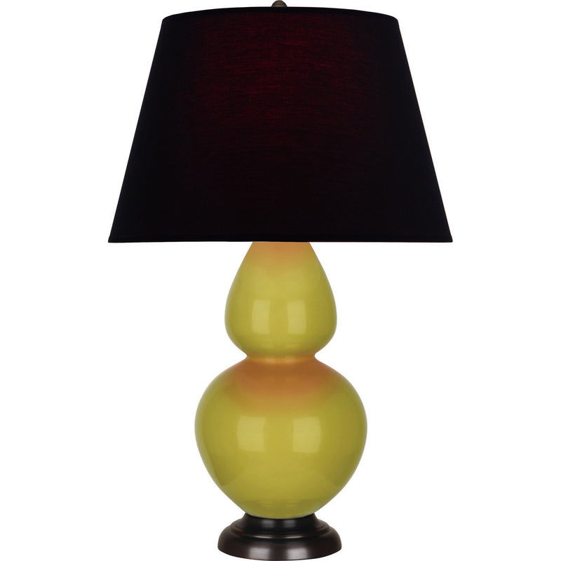 Robert Abbey CI21K One Light Table Lamp, Citron Glazed Ceramic w/Deep Patina Bronze