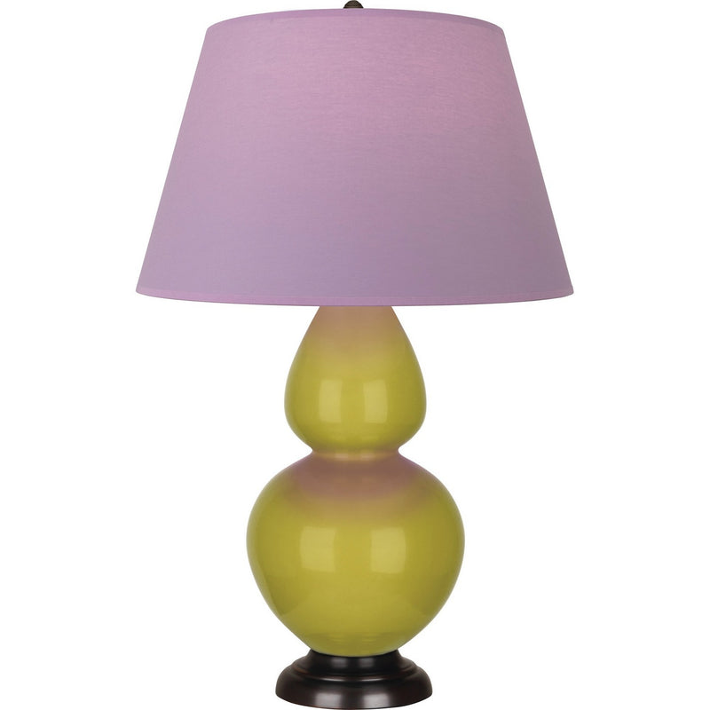 Robert Abbey CI21L One Light Table Lamp, Citron Glazed Ceramic w/Deep Patina Bronze