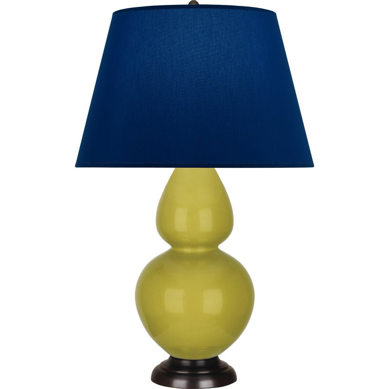 Robert Abbey CI21N One Light Table Lamp, Citron Glazed Ceramic w/Deep Patina Bronze