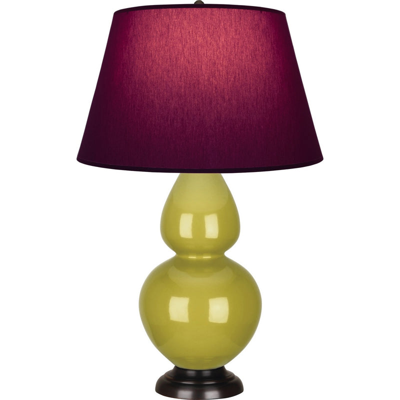 Robert Abbey CI21P One Light Table Lamp, Citron Glazed Ceramic w/Deep Patina Bronze