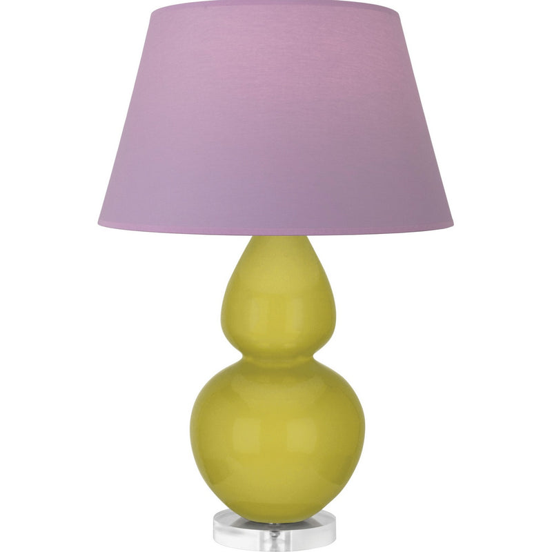 Robert Abbey CI23L One Light Table Lamp, Citron Glazed Ceramic w/Lucite