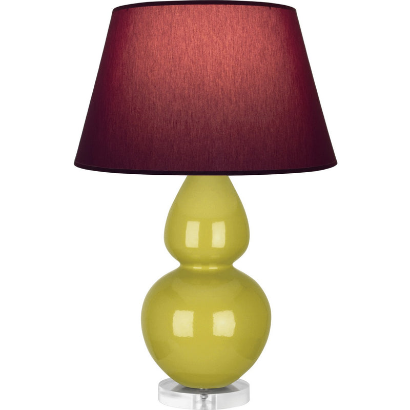 Robert Abbey CI23P One Light Table Lamp, Citron Glazed Ceramic w/Lucite