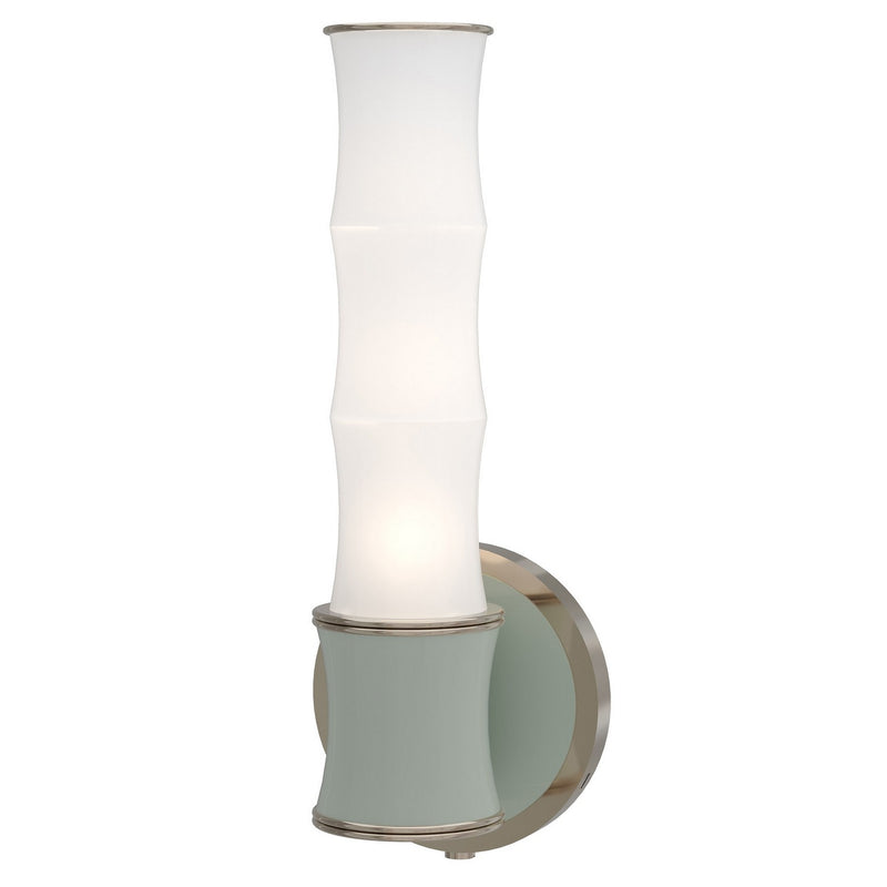 Robert Abbey CL69 One Light Wall Sconce, Celadon w/Polished Nickel