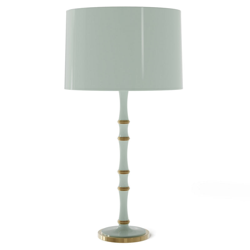 Robert Abbey CL71X One Light Table Lamp, Celadon w/Modern Brass