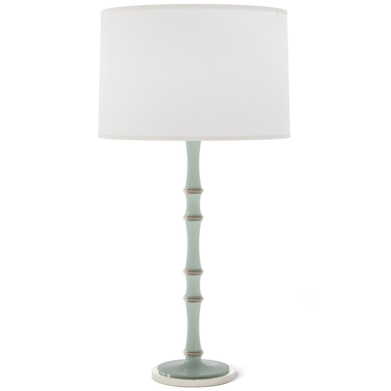 Robert Abbey CL72 One Light Table Lamp, Celadon w/Polished Nickel