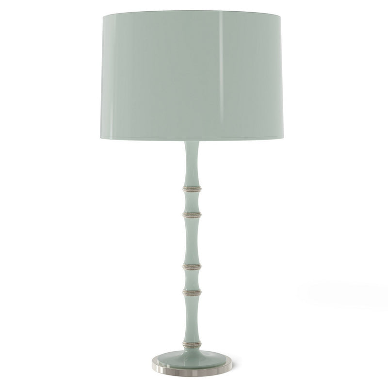 Robert Abbey CL72X One Light Table Lamp, Celadon w/Polished Nickel