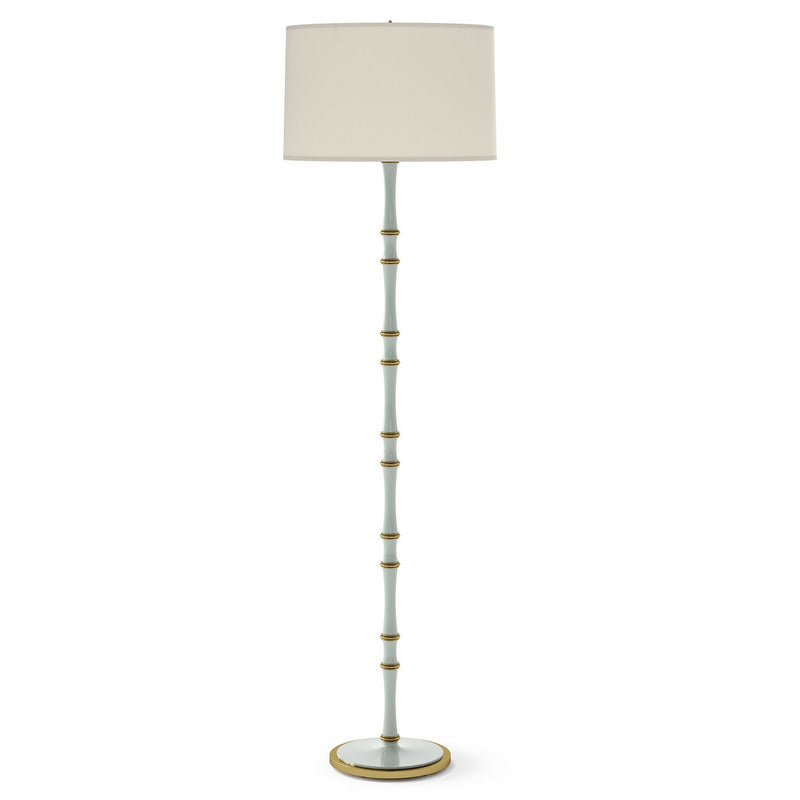 Robert Abbey CL73 One Light Floor Lamp, Celadon w/Modern Brass