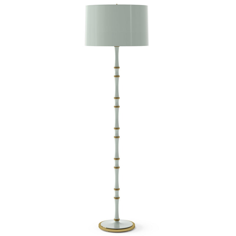 Robert Abbey CL73X One Light Floor Lamp, Celadon w/Modern Brass