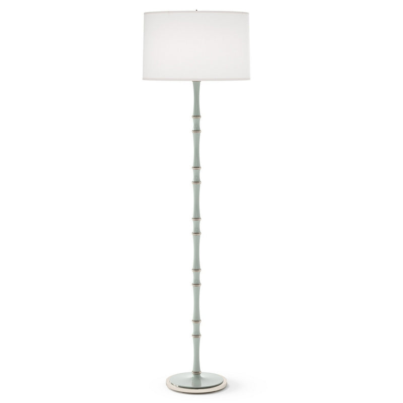 Robert Abbey CL74 One Light Floor Lamp, Celadon w/Polished Nickel