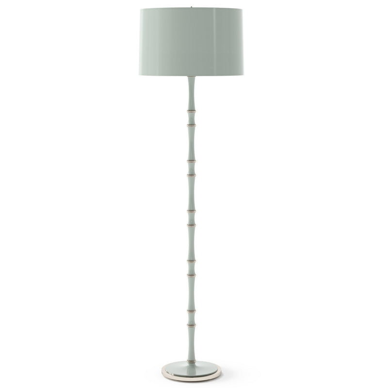 Robert Abbey CL74X One Light Floor Lamp, Celadon w/Polished Nickel