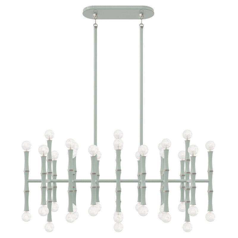Robert Abbey CL78 42 Light Chandelier, Celadon w/Polished Nickel