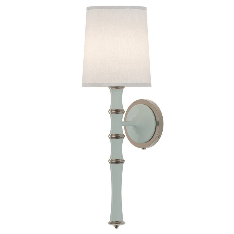 Robert Abbey CL88 One Light Wall Sconce, Celadon w/Polished Nickel