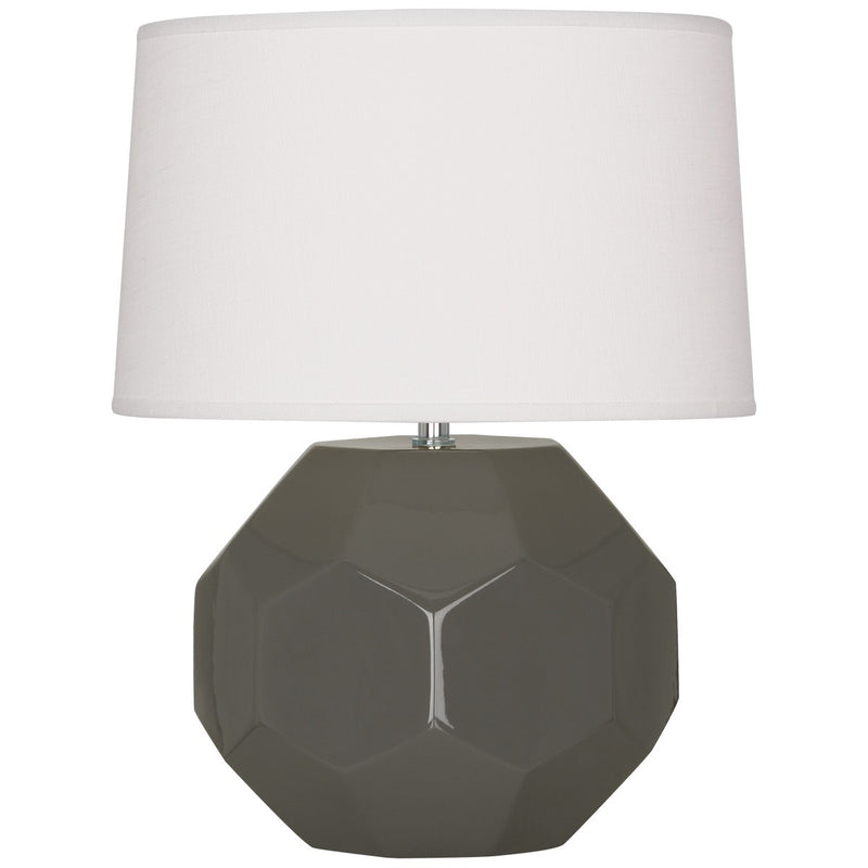 Robert Abbey CR01 One Light Table Lamp, Ash Glazed Ceramic