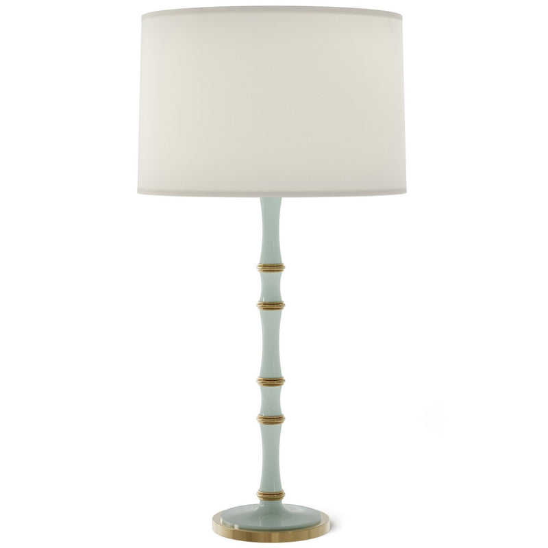 Robert Abbey CL71 One Light Table Lamp, Celadon w/Modern Brass