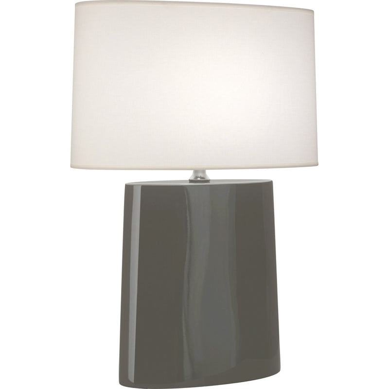 Robert Abbey CR03 One Light Table Lamp, Ash Glazed Ceramic