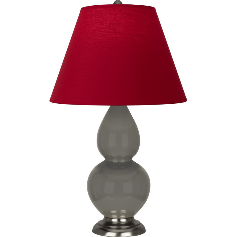 Robert Abbey CR12R One Light Accent Lamp, Ash Glazed Ceramic w/Antique Silver