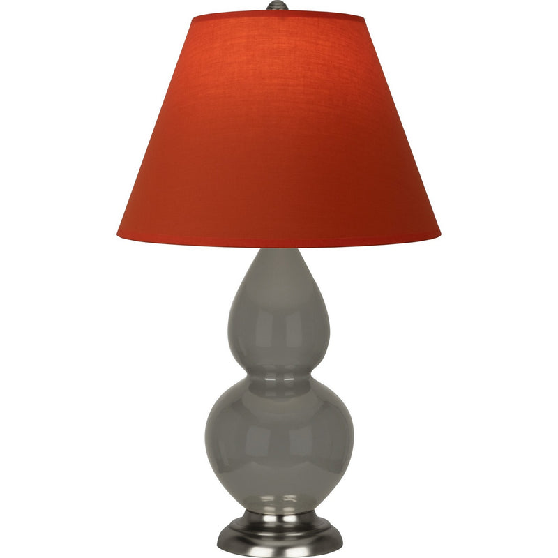 Robert Abbey CR12T One Light Accent Lamp, Ash Glazed Ceramic w/Antique Silver
