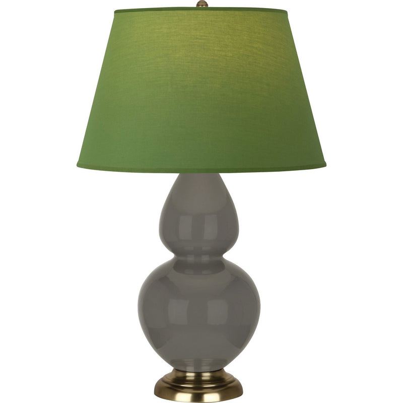 Robert Abbey CR20G One Light Table Lamp, Ash Glazed Ceramic w/Antique Natural Brass