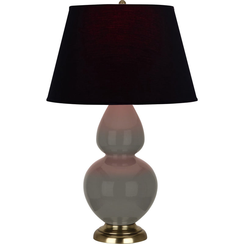 Robert Abbey CR20K One Light Table Lamp, Ash Glazed Ceramic w/Antique Natural Brass