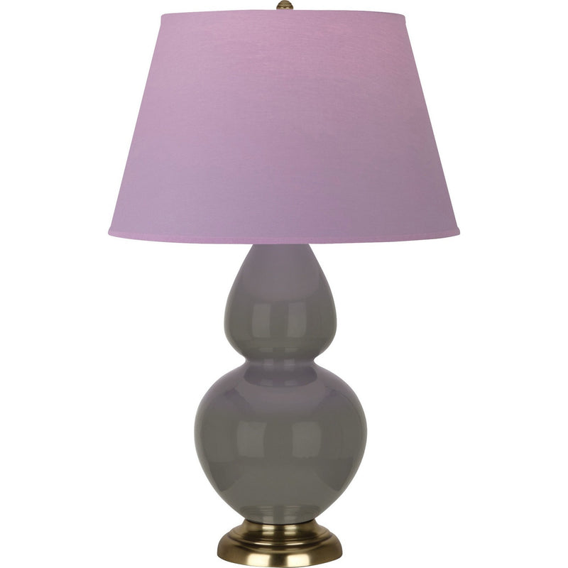Robert Abbey CR20L One Light Table Lamp, Ash Glazed Ceramic w/Antique Natural Brass