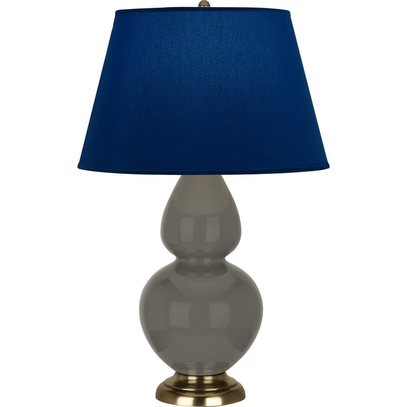 Robert Abbey CR20N One Light Table Lamp, Ash Glazed Ceramic w/Antique Natural Brass