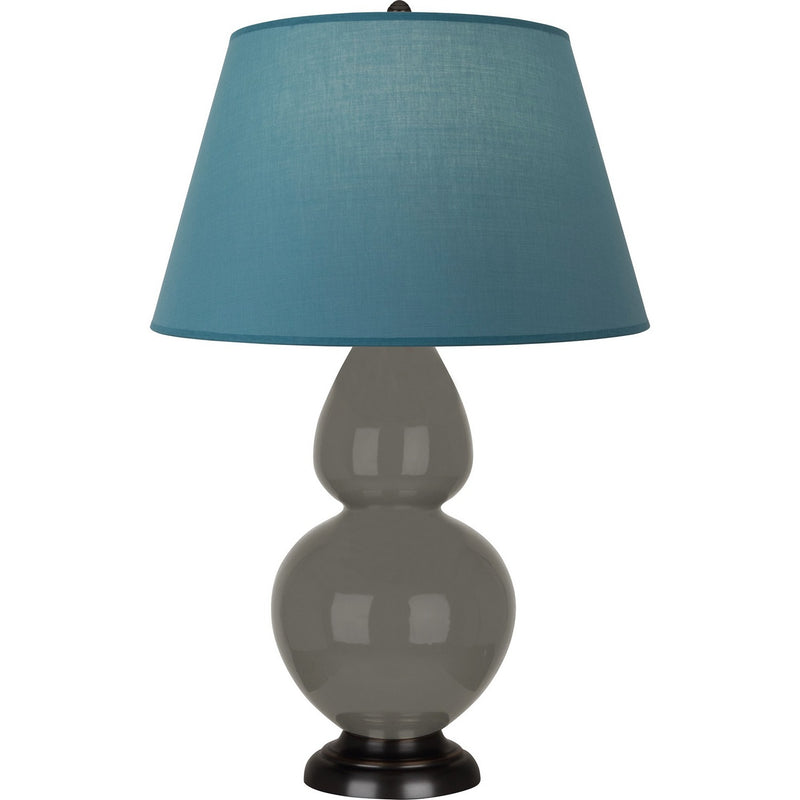 Robert Abbey CR21B One Light Table Lamp, Ash Glazed Ceramic w/Deep Patina Bronze