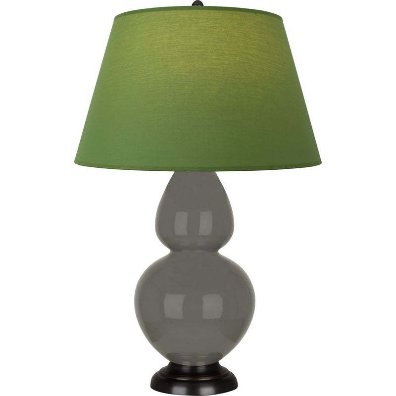 Robert Abbey CR21G One Light Table Lamp, Ash Glazed Ceramic w/Deep Patina Bronze