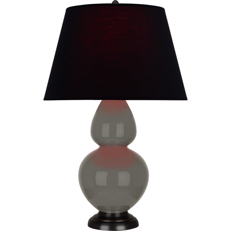 Robert Abbey CR21K One Light Table Lamp, Ash Glazed Ceramic w/Deep Patina Bronze