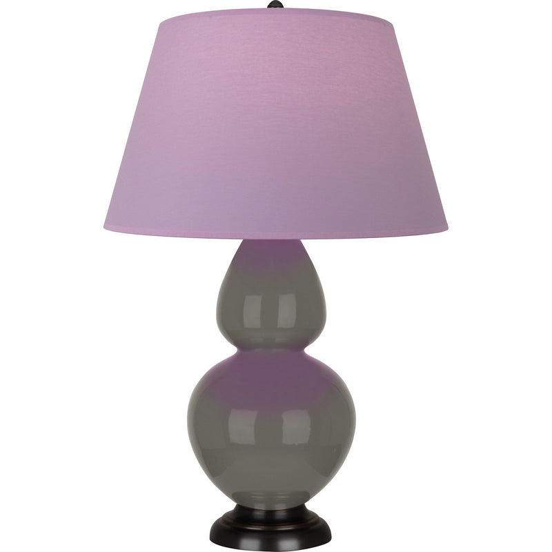 Robert Abbey CR21L One Light Table Lamp, Ash Glazed Ceramic w/Deep Patina Bronze