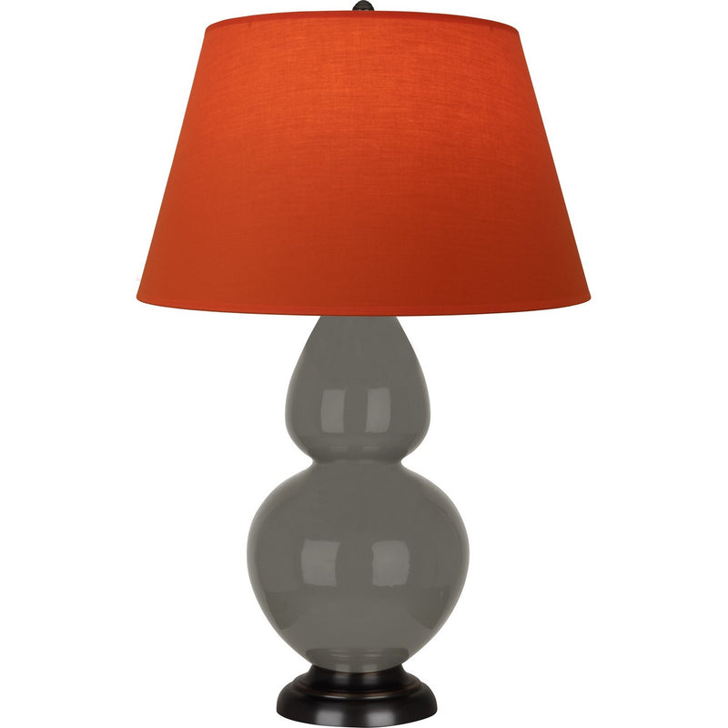 Robert Abbey CR21T One Light Table Lamp, Ash Glazed Ceramic w/Deep Patina Bronze