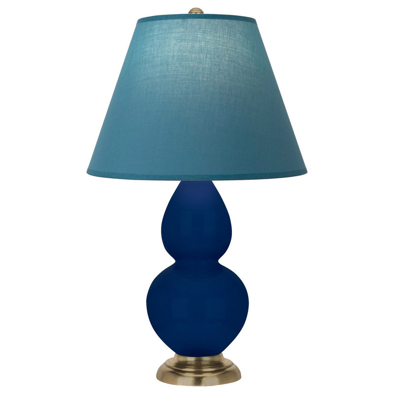 Robert Abbey CT10B One Light Accent Lamp, Cobalt Glazed Ceramic w/Antique Natural Brass