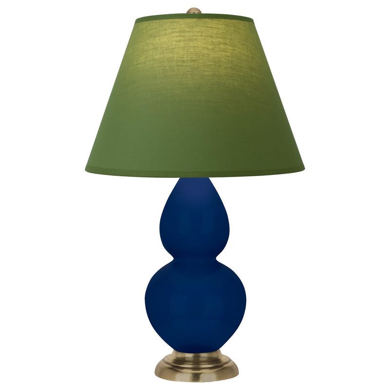 Robert Abbey CT10G One Light Accent Lamp, Cobalt Glazed Ceramic w/Antique Natural Brass